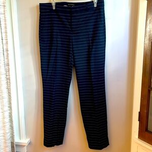 Banana Republic Ryan Navy and white striped pants, Size 8